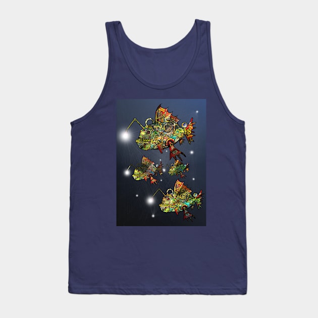 Steampunk Deep Sea Fish #5 Tank Top by BLZBob